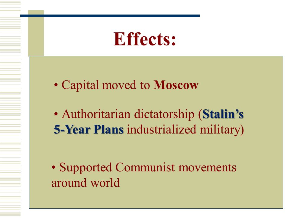 Impact of stalin s first five year